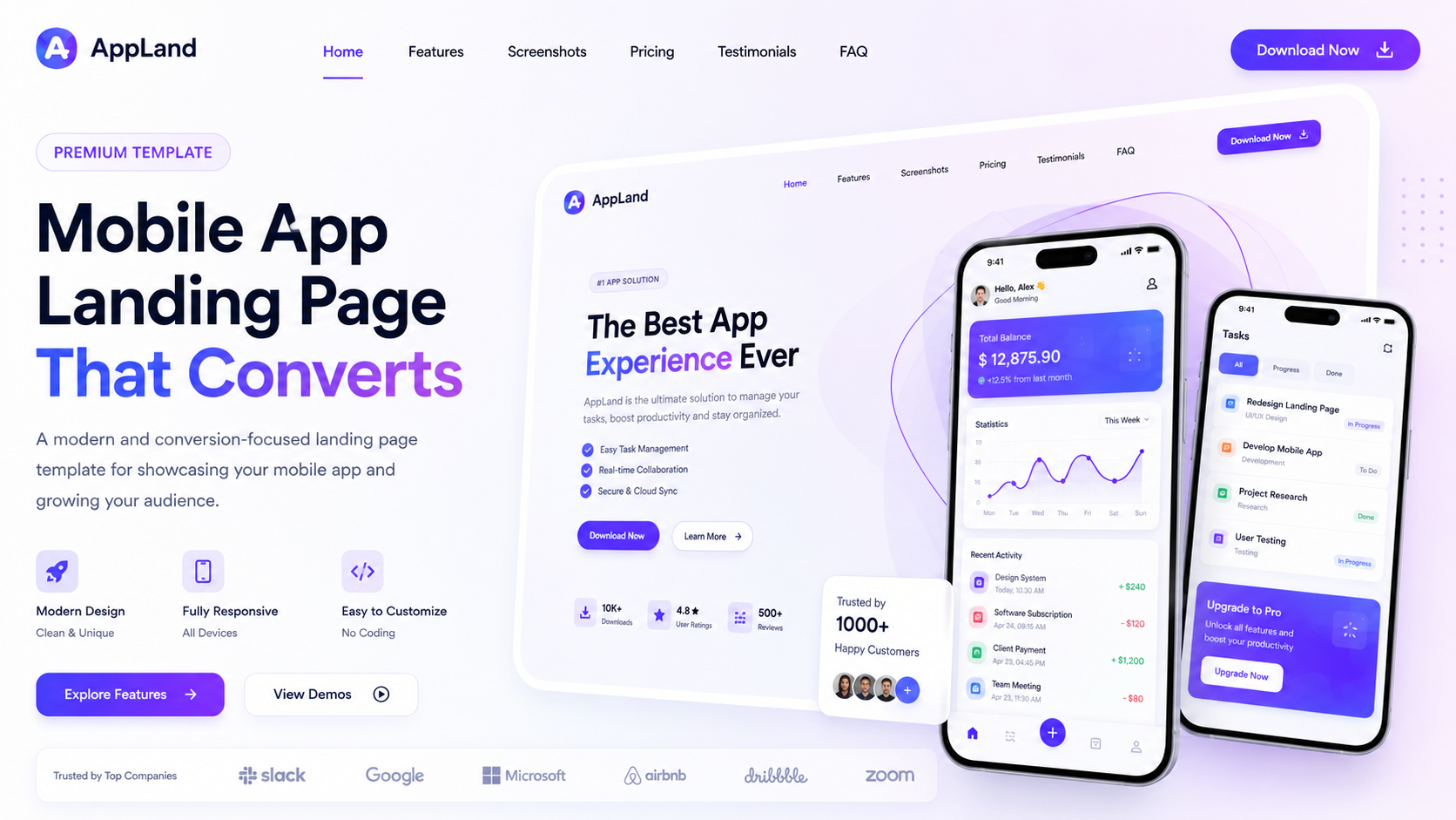 Mobile portfolio preview